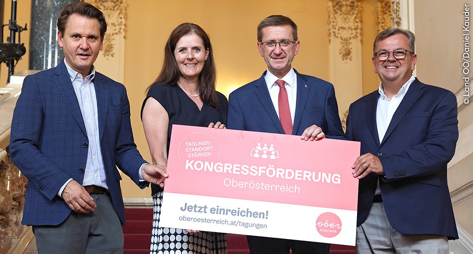Mag. Andreas Winkelhofer, Petra Riffert, CSE, Markus Achleitner und Mag. Thomas Ziegler