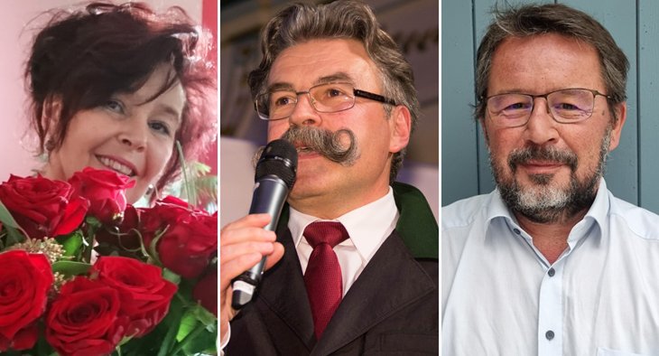 Mag. Elfi Schnattl, Mag. Walter J. Stöckl und Herwig Schöfer