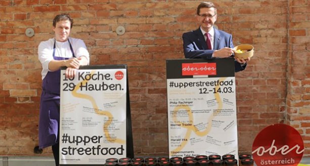 Philipp Rachinger und Landesrat Markus Achleitner, upperstreetfood 2021